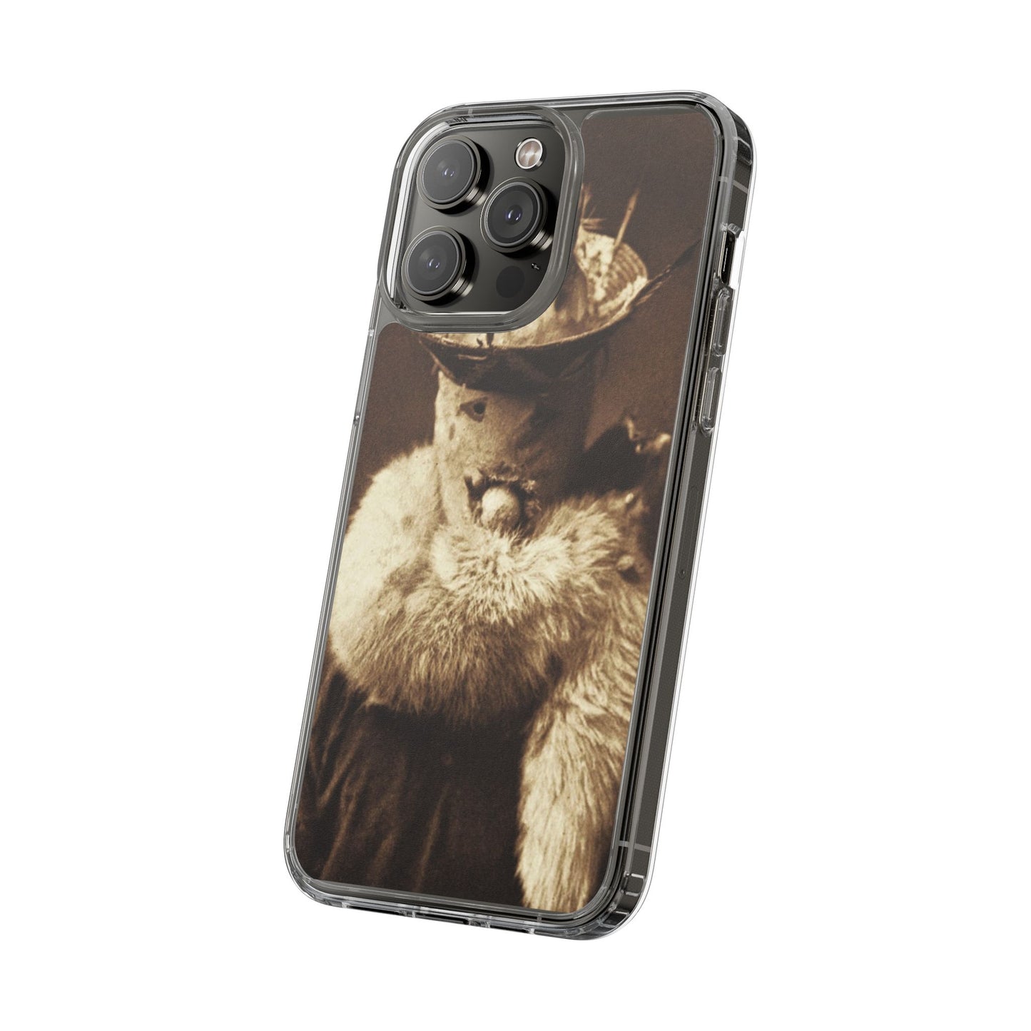 Yei Vintage Cat Photography Phone Case, Clear Cases, Unique Gift for Cat Lovers, Phone Accessory, Stylish Tech Gear, Animal Art