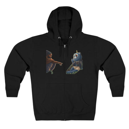4NBT Unisex Graphic Zip Hoodie with Unique Designs, Cozy Casual Wear, Perfect Gift for Friends, Streetwear Essentials, Unisex Fashion Item