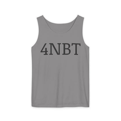 Unisex Garment-Dyed Tank Top with 4NBT Design, Summer Apparel, Casual Wear, Gift for Friends, Individual Expression Top