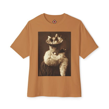 Yei Oversized Tee - Unique Gift, Casual Wear, Vintage Style, Cute Animal T-Shirt