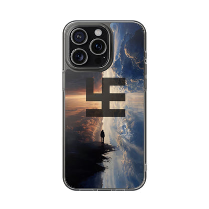 Swasticoin Nature-Themed Clear Phone Case, Unique Phone Cover with Scenic Design, Eco-Friendly Protection, Gift for Travelers, Custom Phone Accessory