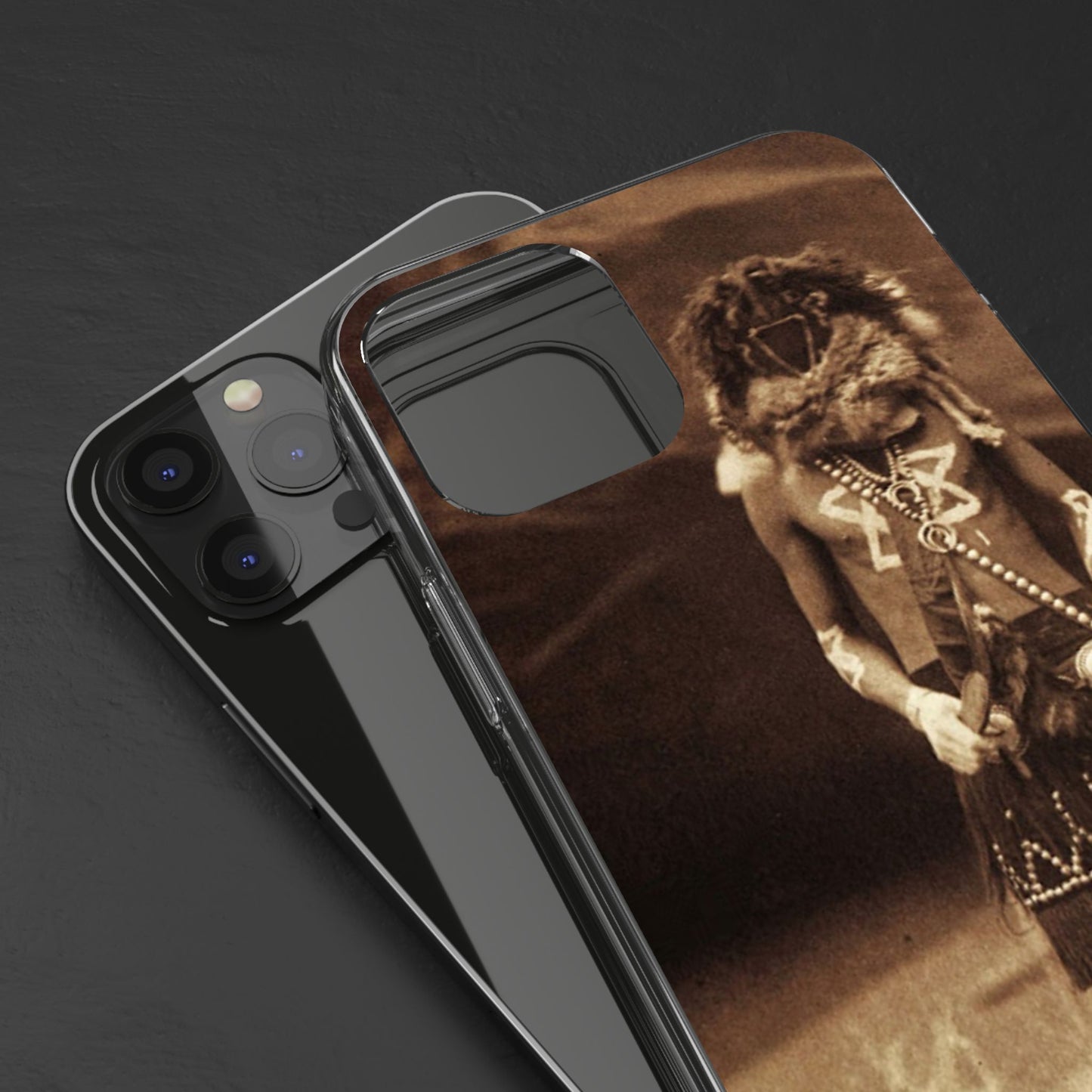 Vintage Spirit Animal Clear Phone Case, Eco-Friendly Cell Phone Cover, Unique Gift for Nature Lovers, Boho Style Mobile Accessory, [...]