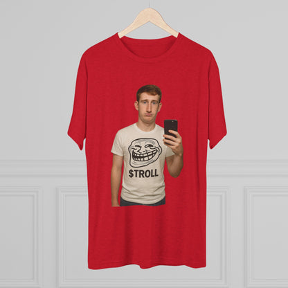 TROLL Unisex Tri-Blend Crew Tee | Funny Tee | Casual Wear | Gift for Friends | Trendy Shirt | Meme Apparel