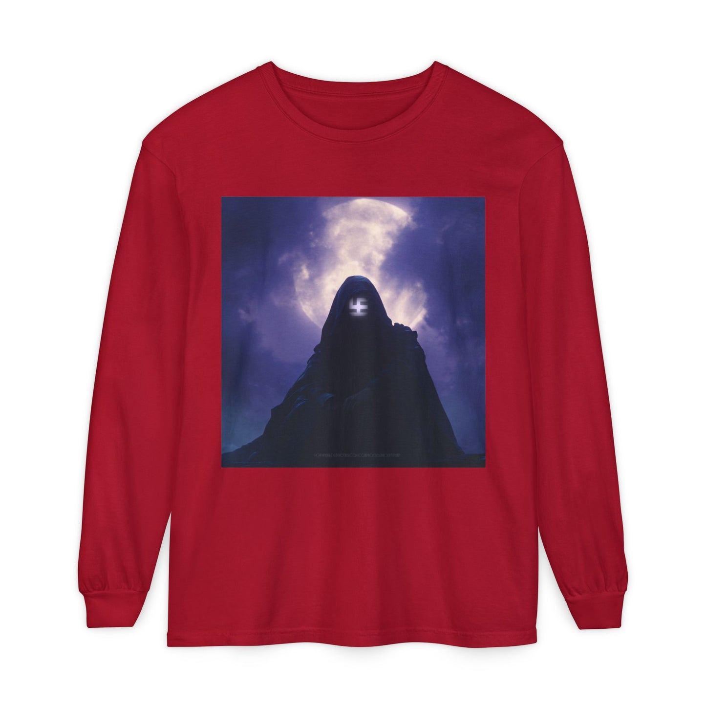 Swasticoin Mystical Mountain Long Sleeve T-Shirt | Unisex Graphic Tee, Trendy Layering Top, Casual Wear, Perfect Gift for Adventurers