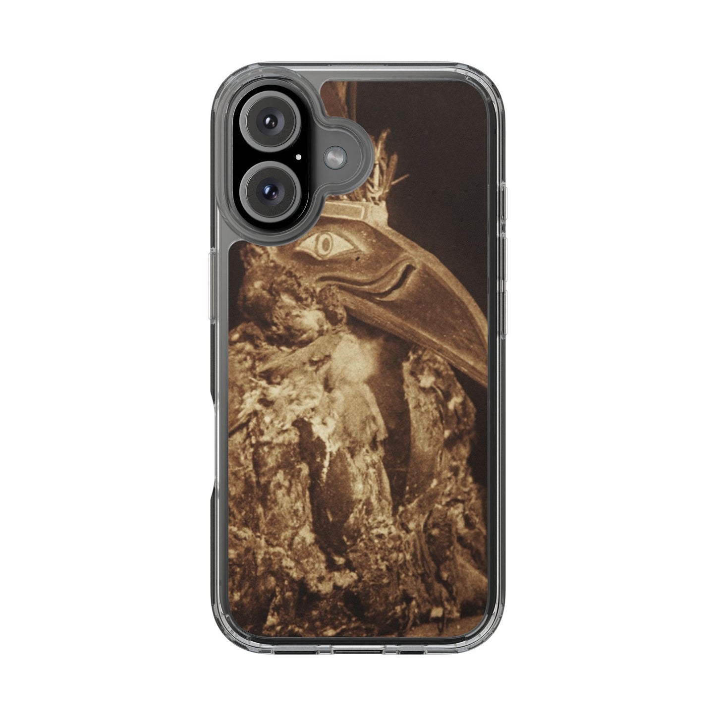 Yei Vintage Bird Design Clear Phone Case, Artistic Phone Accessories, Unique Gift for Nature Lovers, Eco-Friendly Tech Case, Stylish Protection