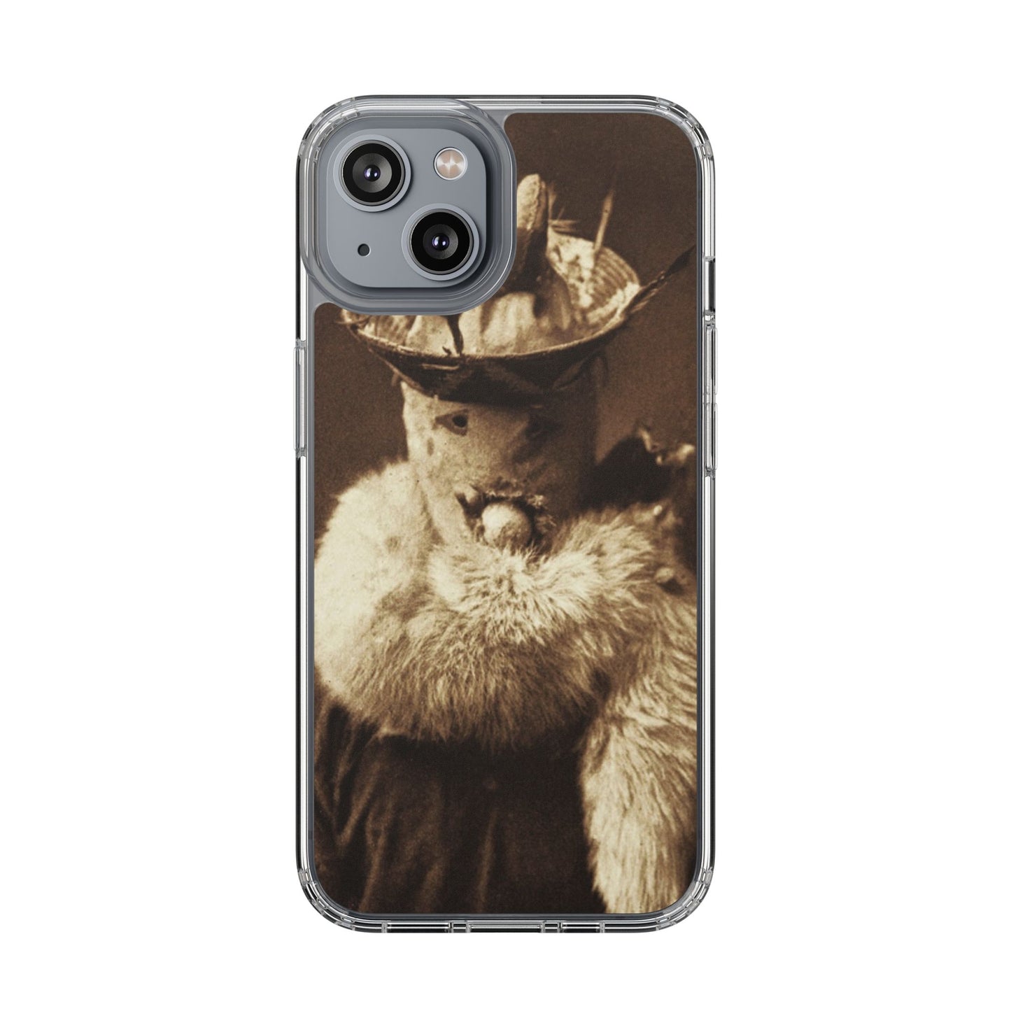 Yei Vintage Cat Photography Phone Case, Clear Cases, Unique Gift for Cat Lovers, Phone Accessory, Stylish Tech Gear, Animal Art