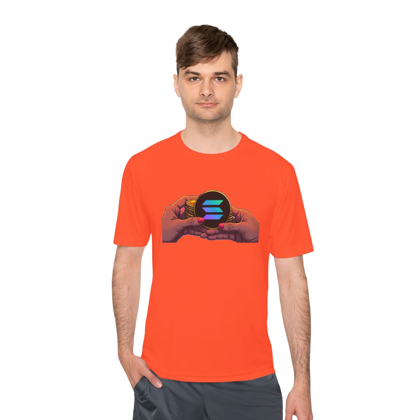 Unisex Moisture Wicking Tee featuring SOLANA & YZY designs, Perfect for Athletes, Casual Wear, Fitness Goals, Everyday Use, Sports Events
