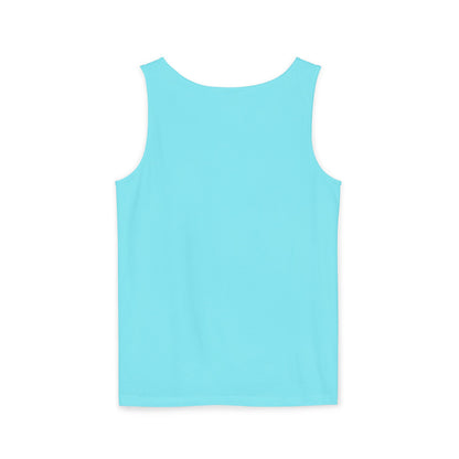 Unisex Garment-Dyed Tank Top with 4NBT Design, Summer Apparel, Casual Wear, Gift for Friends, Individual Expression Top