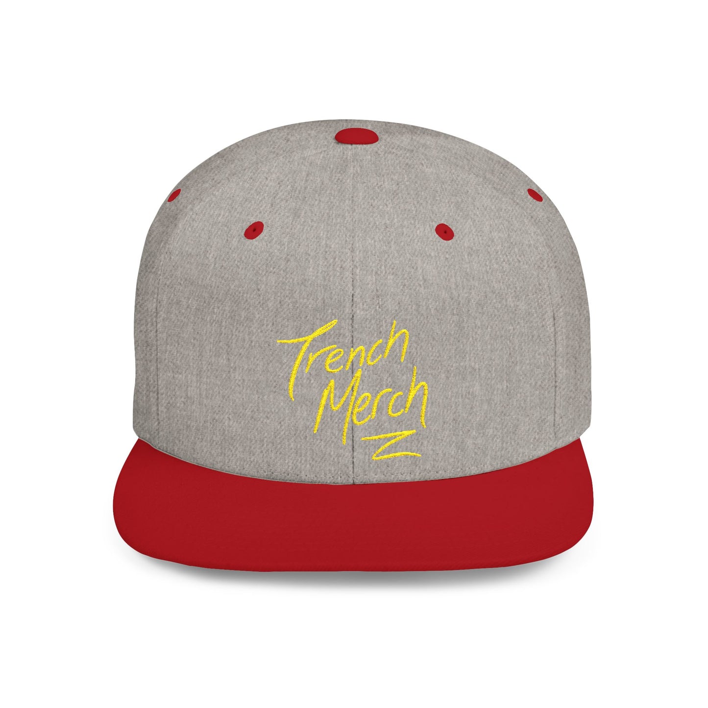 Trench Merch Trendy Flat Bill Snapback Hat, Cool Streetwear Cap for Casual Outings, Outdoor Events, Festivals, Unique Gift for Hip-Hop Fans