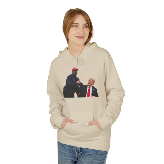Ye & DJT Funny Political Fleece Hoodie, Unisex Softstyle Hoodie, Gift for Political Humor, Casual Wear, Election Day Apparel, Meme Clothing