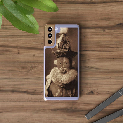 Yei Vintage Ethnic Clear Phone Case, Unique Phone Protector, Bohemian iPhone Case, Artistic Clear Cover, Cultural Phone Accessory