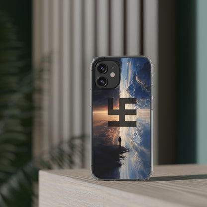 Swasticoin Nature-Themed Clear Phone Case, Unique Phone Cover with Scenic Design, Eco-Friendly Protection, Gift for Travelers, Custom Phone Accessory