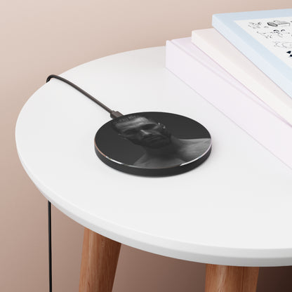 GIGA Masculine Wireless Charger with Bold Design, Modern Tech Accessory, Tech Gift for Him, Desk Decor, Fast Charging Pad