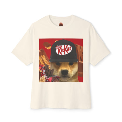 KitKat WIF Unisex Oversized Boxy Tee, Funny Dog Shirt, Food Lover Gift, Pet Lover Casual Tee, Cute Graphic Tee, Humor T-Shirt