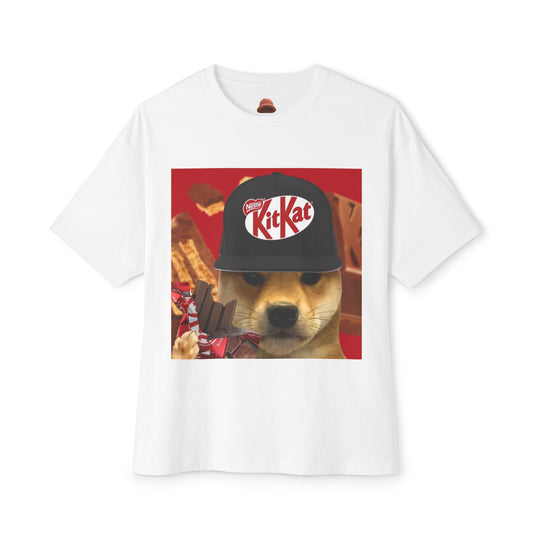 KitKat WIF Unisex Oversized Boxy Tee, Funny Dog Shirt, Food Lover Gift, Pet Lover Casual Tee, Cute Graphic Tee, Humor T-Shirt