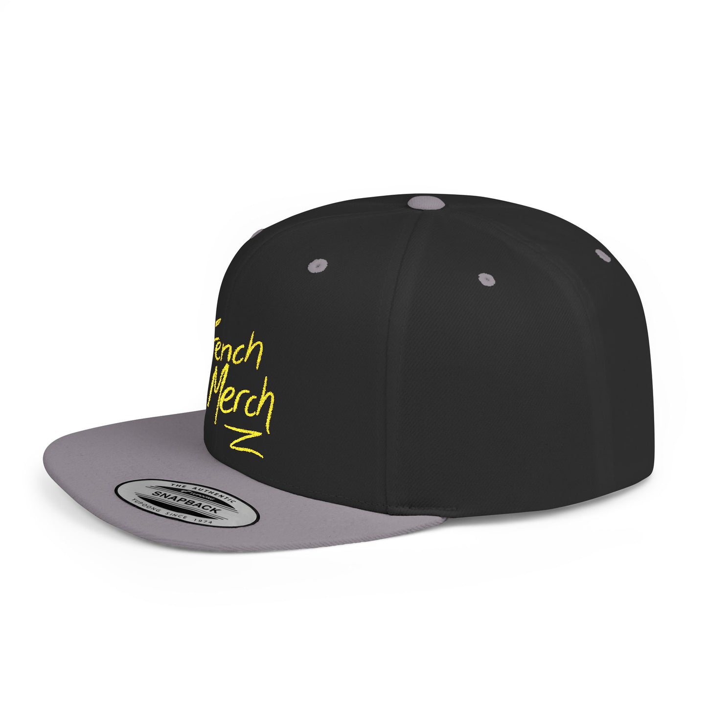 Trench Merch Trendy Flat Bill Snapback Hat, Cool Streetwear Cap for Casual Outings, Outdoor Events, Festivals, Unique Gift for Hip-Hop Fans