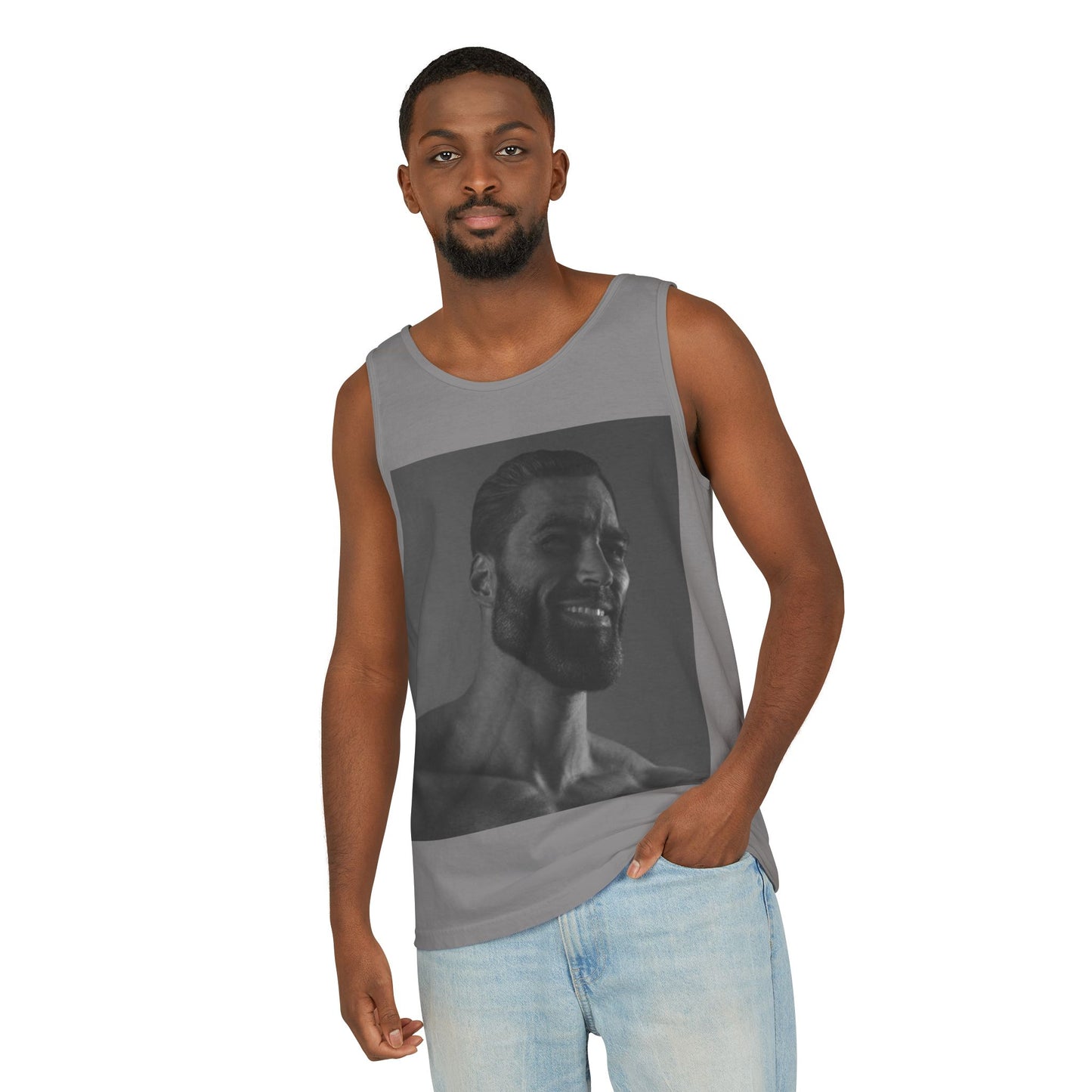 GIGA Unisex Garment-Dyed Tank Top, Summer Apparel, Funny Graphic Tee, Workout Wear, Unique Gift Idea, Casual Outfit