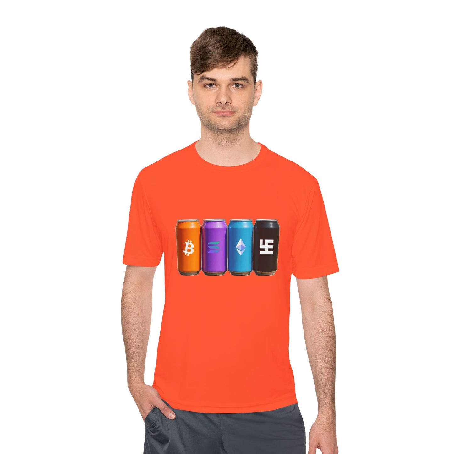 Swasticoin/Crypto Cans Unisex Moisture Wicking Tee, Perfect for Gamers, Crypto Enthusiasts, Gift for Tech Lovers, Casual Wear, Sports Shirt