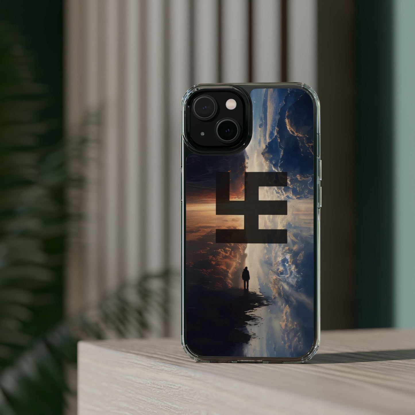 Swasticoin Nature-Themed Clear Phone Case, Unique Phone Cover with Scenic Design, Eco-Friendly Protection, Gift for Travelers, Custom Phone Accessory