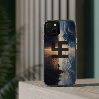 Swasticoin Nature-Themed Clear Phone Case, Unique Phone Cover with Scenic Design, Eco-Friendly Protection, Gift for Travelers, Custom Phone Accessory