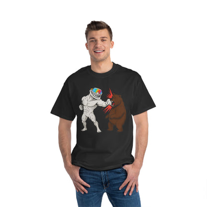 Troll Bold Graphic Short-Sleeve T-Shirt featuring Cartoon Conflict, Fun Gift for Friends, Casual Wear, Festival Attire, Unique Statement [...]