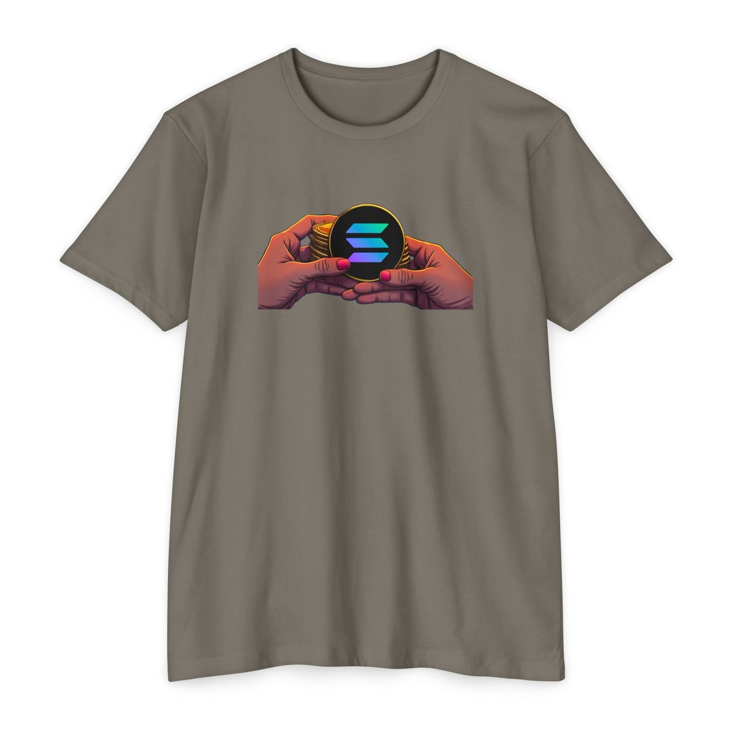 Solana Hands Unisex Jersey T-shirt, Graphic Tee, Trendy Apparel, Gift for Him/Her, Casual Wear, Perfect for Tech Lovers
