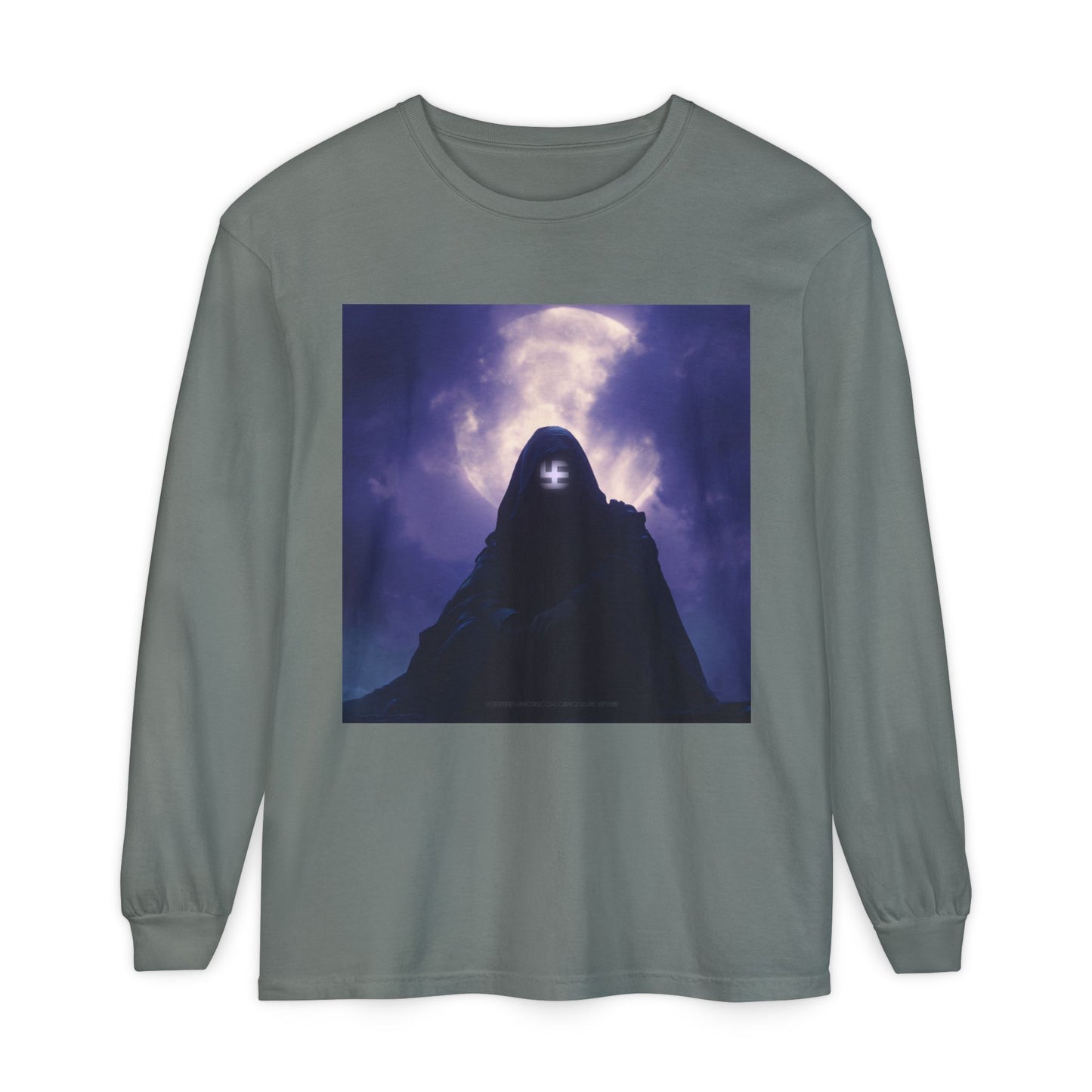 Swasticoin Mystical Mountain Long Sleeve T-Shirt | Unisex Graphic Tee, Trendy Layering Top, Casual Wear, Perfect Gift for Adventurers