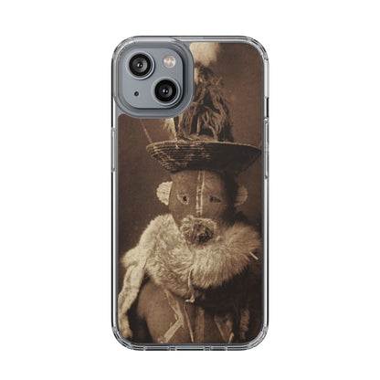 Yei Vintage Ethnic Clear Phone Case, Unique Phone Protector, Bohemian iPhone Case, Artistic Clear Cover, Cultural Phone Accessory