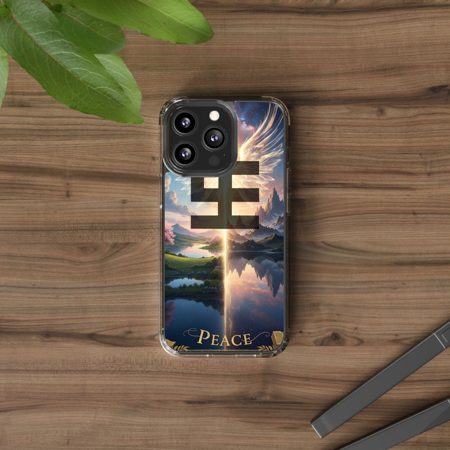 Swasticoin Peaceful Clear Phone Cases, Phone Accessories, Minimalist Design, Nature Lover Gifts, Transparent Phone Cover, Unique Art Case