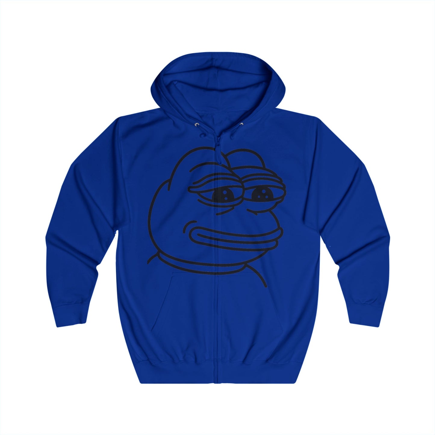 Pepe the Frog Unisex Full Zip Hoodie, Casual Wear, Gift for Gamers, Cute Streetwear, Humor Apparel, Perfect for Chill Days