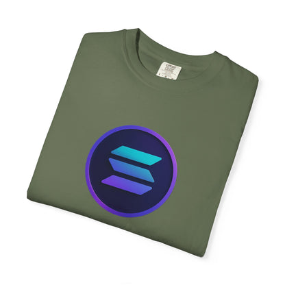 Solana Stylish Garment-Dyed T-Shirt with Colorful Logo, Trendy Graphic Tee, Casual Wear, Everyday Comfort, Perfect Gift Idea