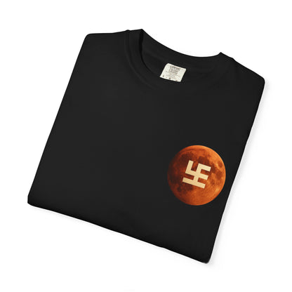 Swasticoin Cosmic Unisex T-Shirt with Moon Design, Perfect for Everyday Wear, Casual Outings, Gifts for Space Enthusiasts, and Eco-friendly Fashion