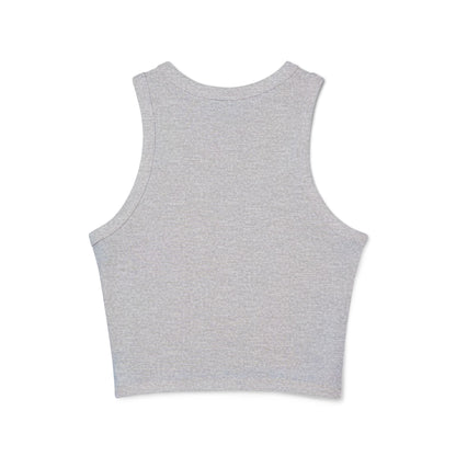 Goat Women's Micro Rib Racer Tank Top with Custom Graphic, Casual Layering Piece, Perfect for Summer, Beach Trips, Festivals, Workout Wear