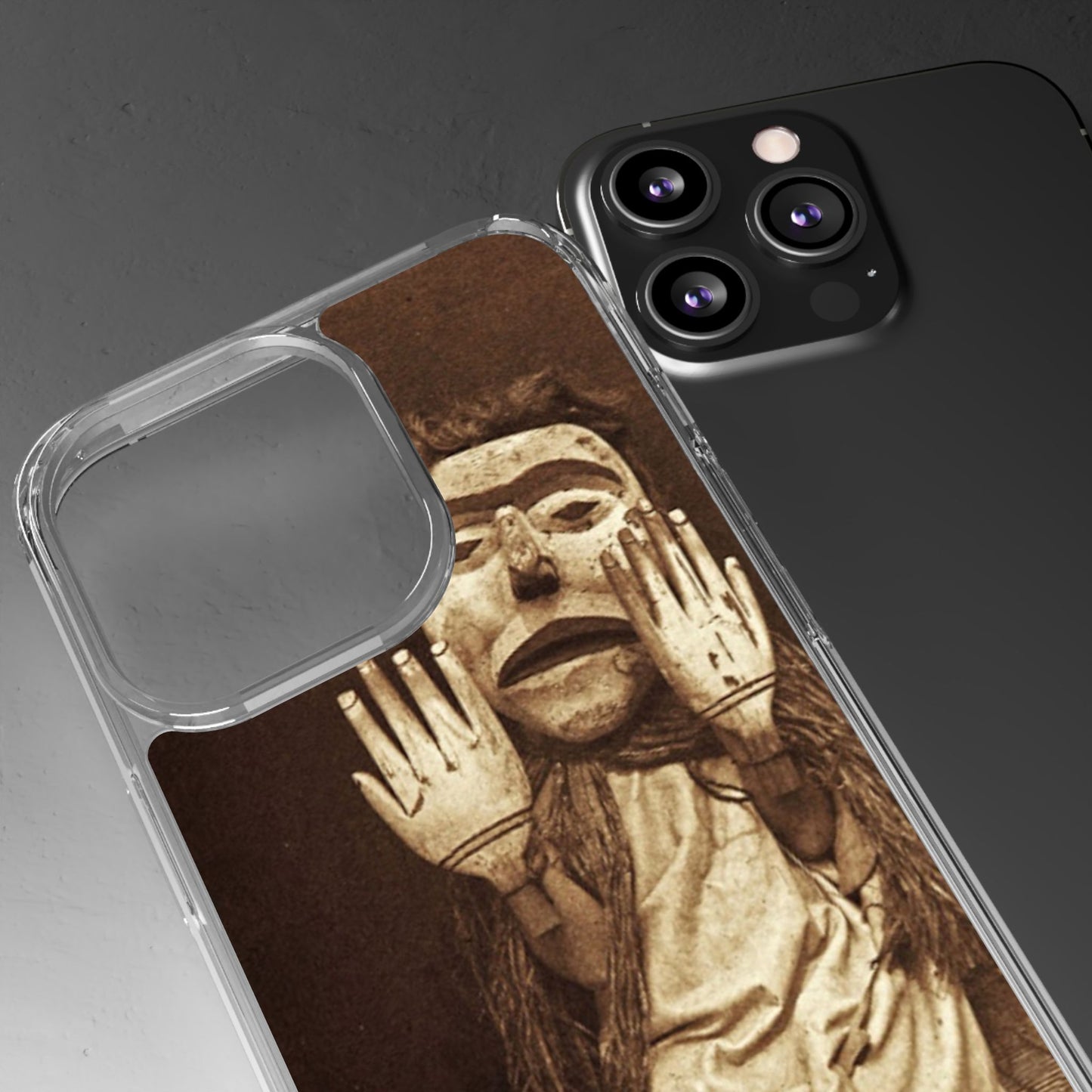 Yei Unique Clear Phone Case with Vintage Puppet Design, Artistic Phone Cover, Retro Style Protection, Gifts for Theater Lovers, Customized [...]