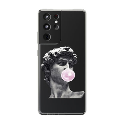 @ye Clear Phone Case with David Statue Design, Modern Phone Accessory for Art Lovers, Unique Gift, Customizable Compatible Soft Case