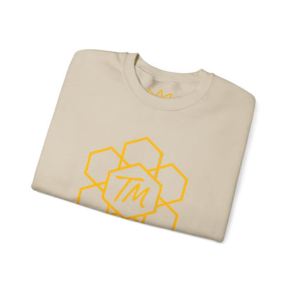 Trench Merch Stylish Honeycomb Crewneck Sweatshirt, Cozy Unisex Sweatshirt, Casual Fall Apparel, Gift for Honey Lovers, Trendy Weekend Wear