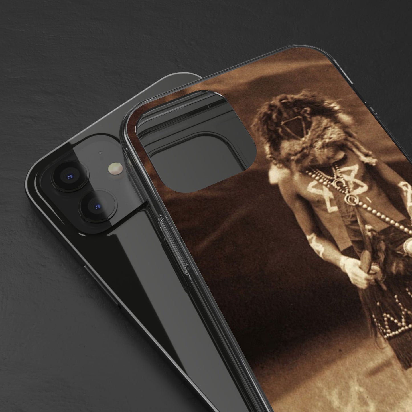 Vintage Spirit Animal Clear Phone Case, Eco-Friendly Cell Phone Cover, Unique Gift for Nature Lovers, Boho Style Mobile Accessory, [...]