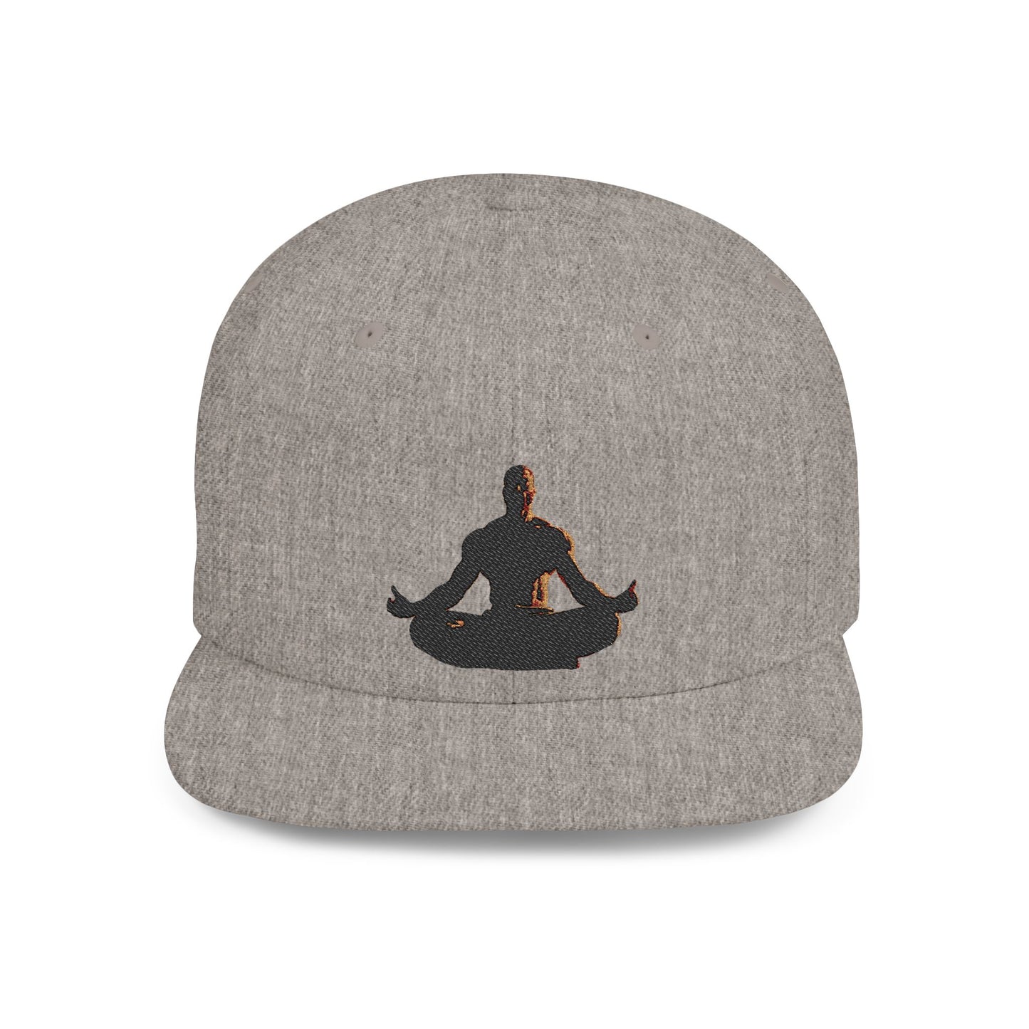 GIGA Zen Meditation Flat Bill Snapback Hat, Mindfulness Cap, Yoga Headwear, Gift for Him/Her, Casual Everyday Wear, Stylish Accessory