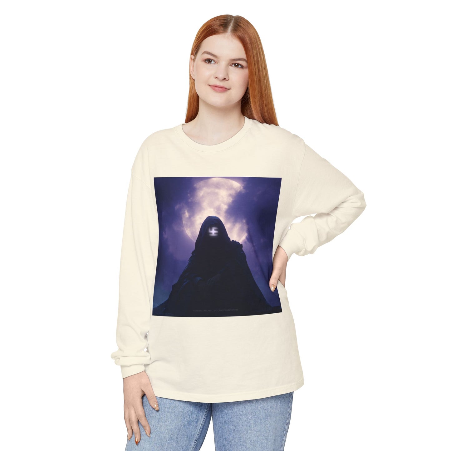 Swasticoin Mystical Mountain Long Sleeve T-Shirt | Unisex Graphic Tee, Trendy Layering Top, Casual Wear, Perfect Gift for Adventurers