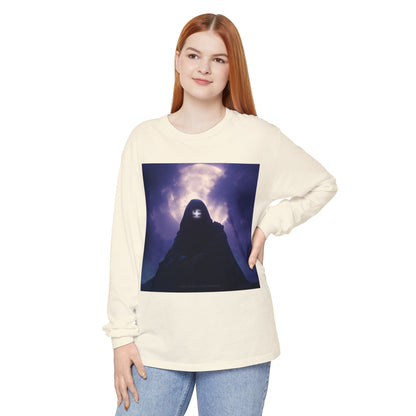 Swasticoin Mystical Mountain Long Sleeve T-Shirt | Unisex Graphic Tee, Trendy Layering Top, Casual Wear, Perfect Gift for Adventurers