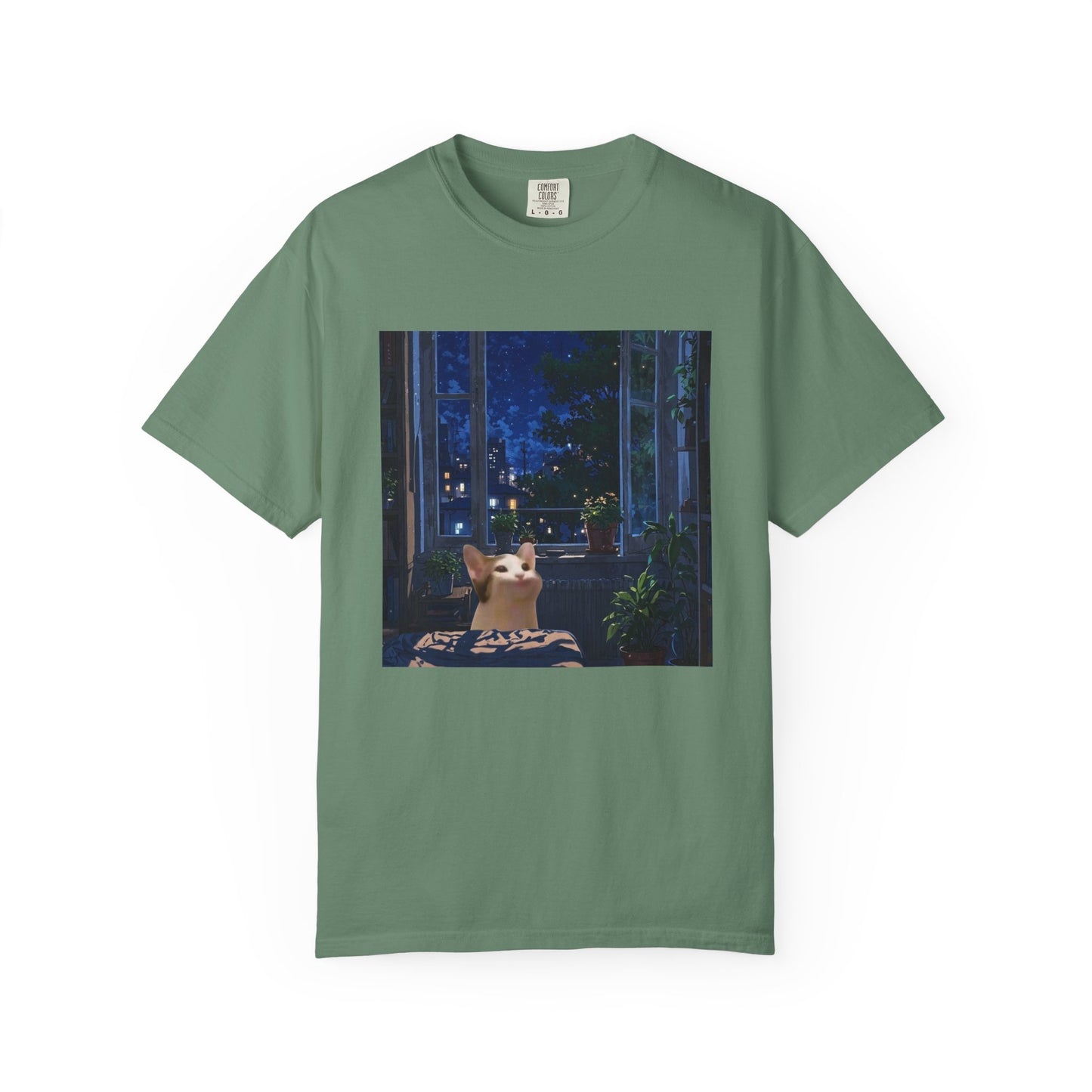 POPCAT Lover T-shirt, Cute Dog and Cat Design, Unisex Cotton Top, Perfect Gift for Animal Lovers, Ideal for Casual Wear or Home