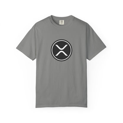 XRP Unisex Garment-Dyed T-Shirt with Minimalist Logo, Stylish Casual Wear, Perfect for Gifts, Everyday Comfort, Cool Streetwear