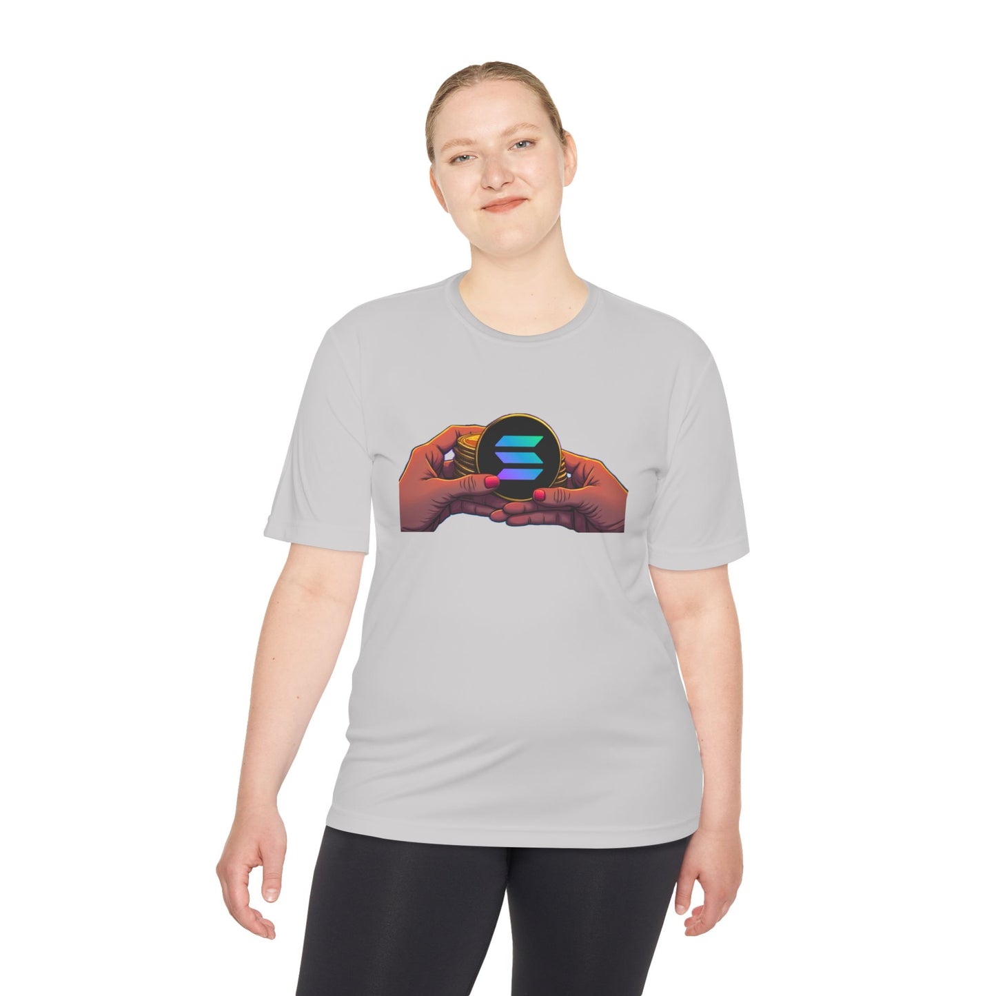 Unisex Moisture Wicking Tee featuring SOLANA & YZY designs, Perfect for Athletes, Casual Wear, Fitness Goals, Everyday Use, Sports Events