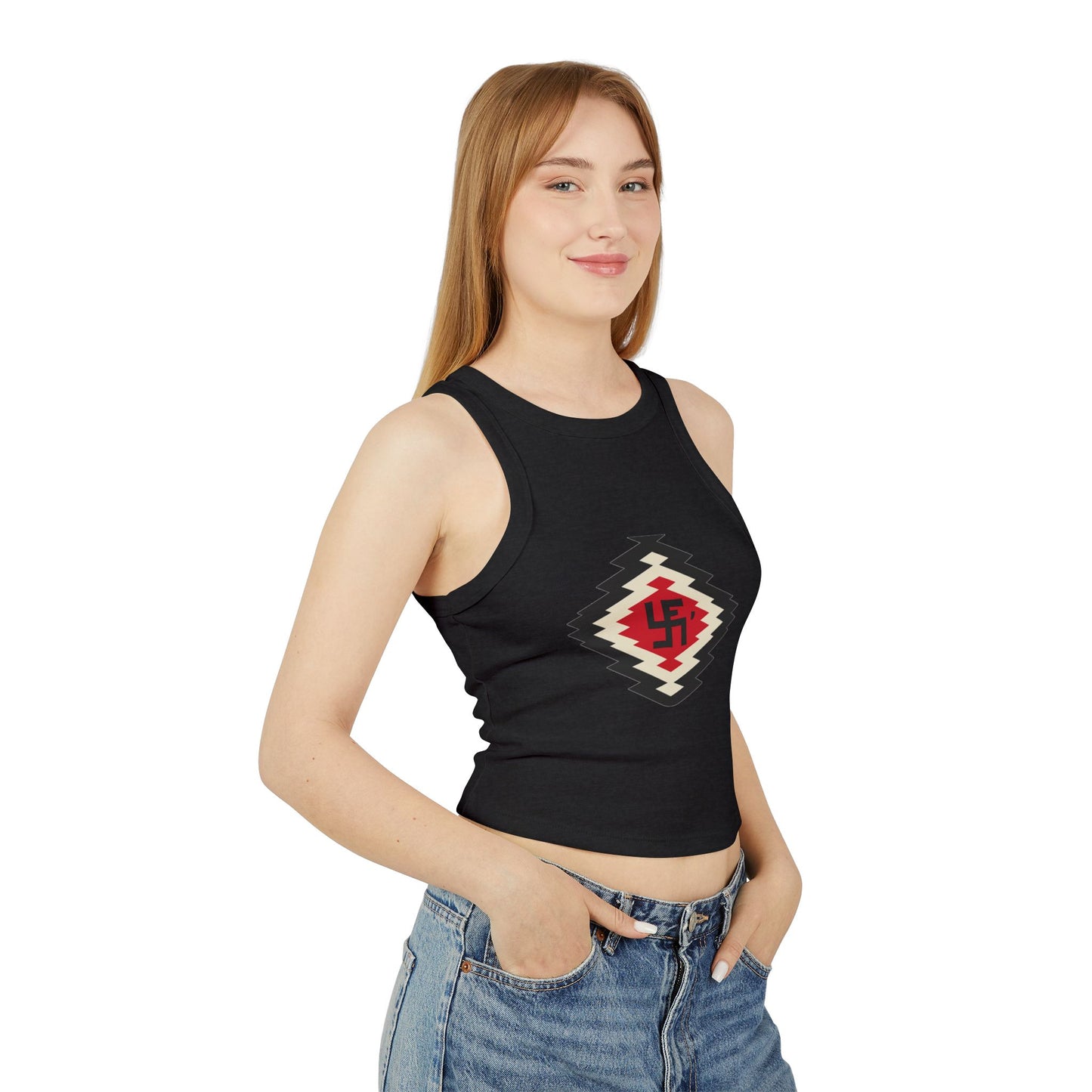 Yei Stylish Women's Crop Tank Top with Aztec Design - Summer Essential, Casual Wear, Beach Outfit, Festival Top, Layering Piece