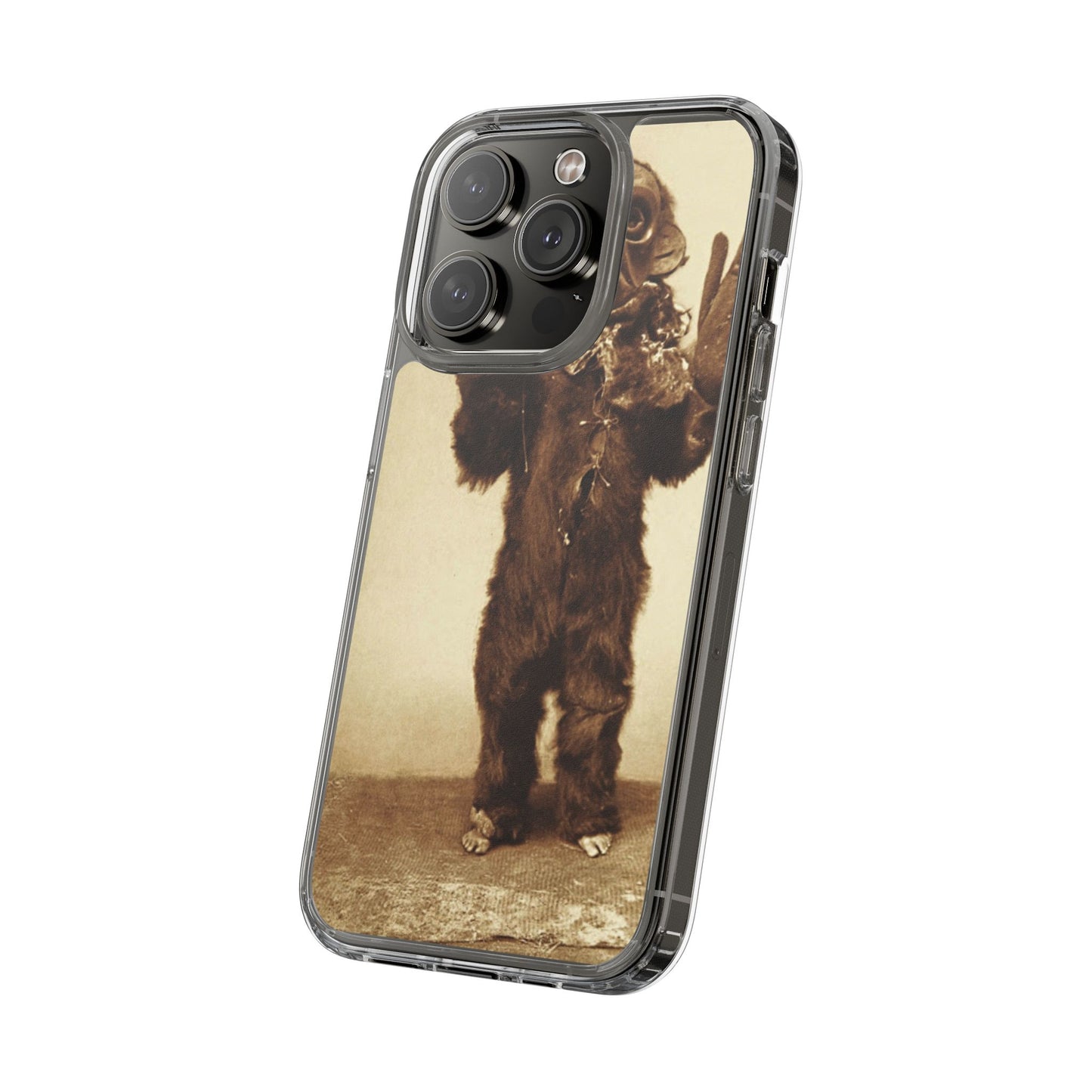 Yei Vintage Monster Clear Phone Case, Unique Phone Cover, Halloween Gift, Retro Style Case, Fun Accessories