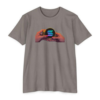 Solana Hands Unisex Jersey T-shirt, Graphic Tee, Trendy Apparel, Gift for Him/Her, Casual Wear, Perfect for Tech Lovers