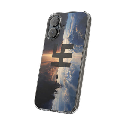 Swasticoin Nature-Themed Clear Phone Case, Unique Phone Cover with Scenic Design, Eco-Friendly Protection, Gift for Travelers, Custom Phone Accessory