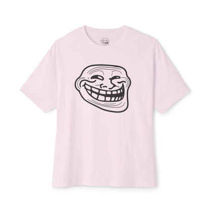 TROLL Funny Graphic Tee, Unisex Oversized Boxy Tee with Troll Face Design, Casual Wear, Gift for Friends, Humor Shirt, Comfortable Everyday Wear