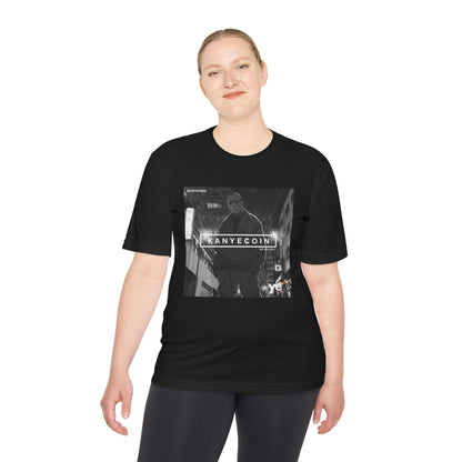 KANYECOIN Unisex Moisture Wicking Tee, Cool Graphic Tee, Music Lover Gift, Urban Style Shirt, Sportswear, Trendy Tee for Fans
