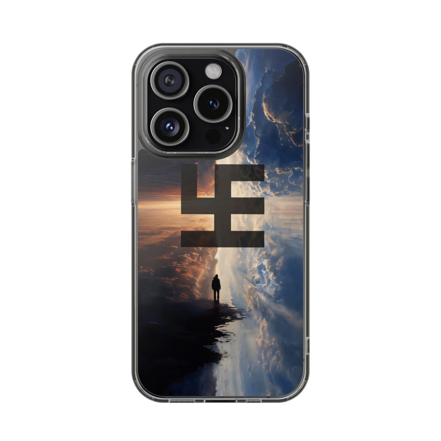 Swasticoin Nature-Themed Clear Phone Case, Unique Phone Cover with Scenic Design, Eco-Friendly Protection, Gift for Travelers, Custom Phone Accessory